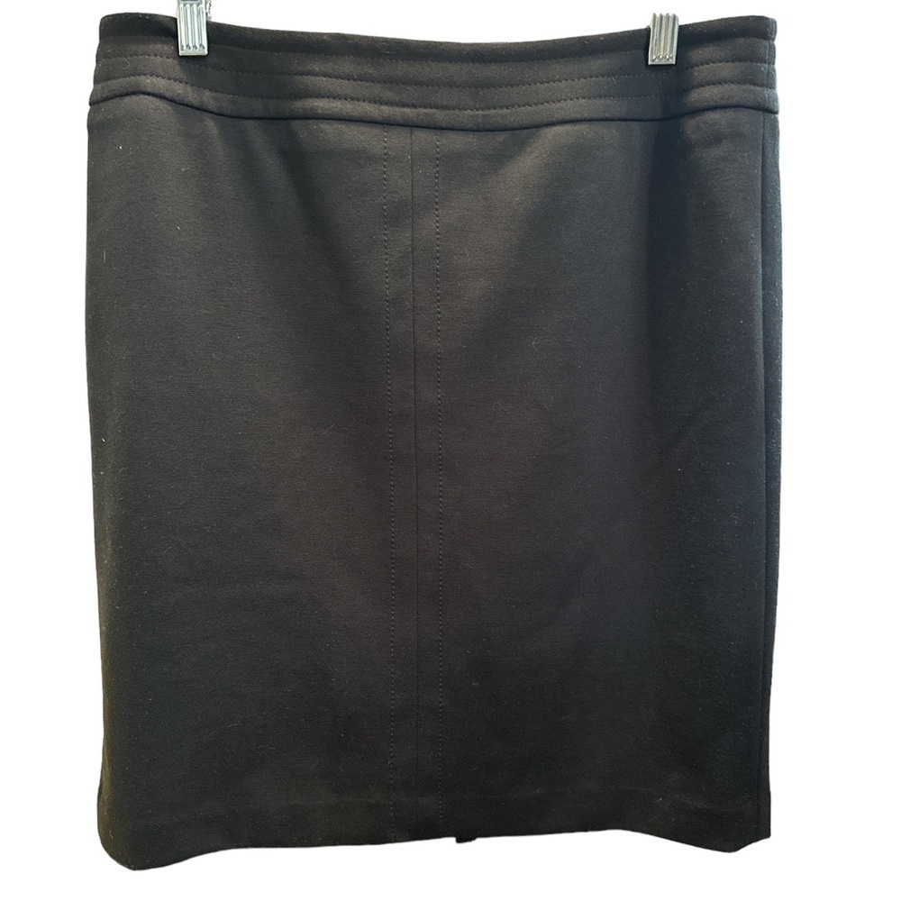 Ann Taylor Loft Womens Black Straight Lined Pencil Skirt Sz 10 Excellent